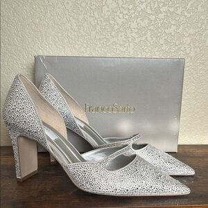 🆕 Franco Sarto Araza Platinum gem sparkle shoes